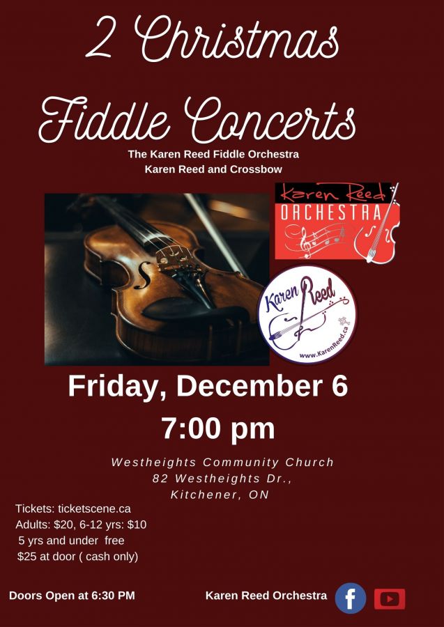 Two Fiddle Christmas Concerts; One Evening