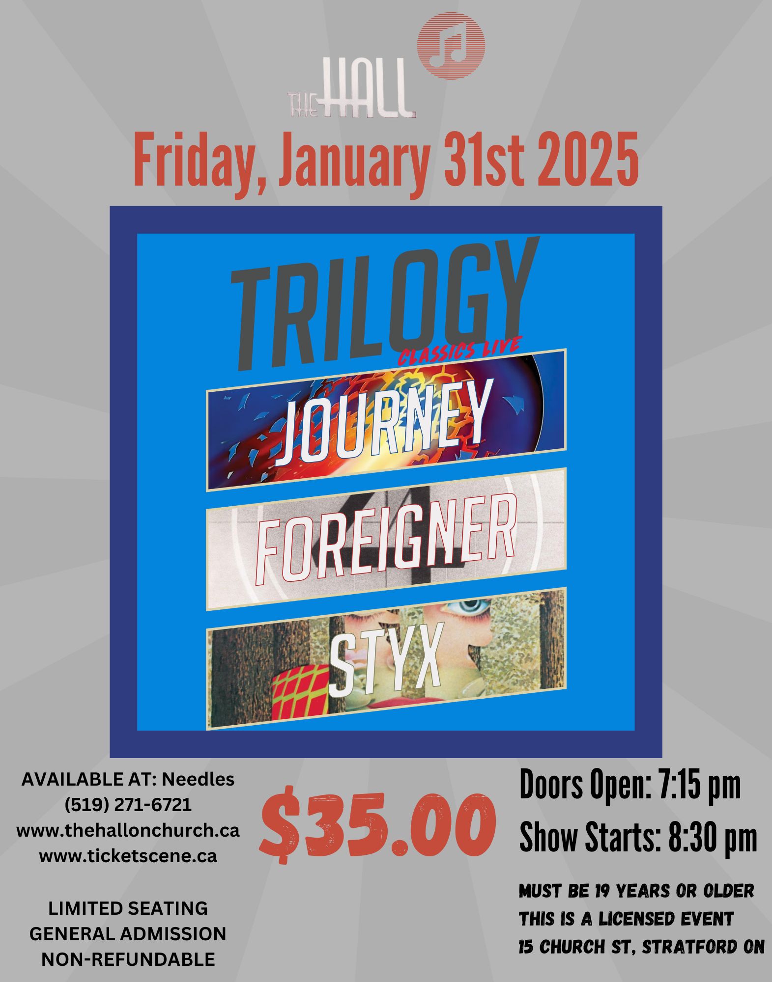 Trilogy - Journey, Foreigner & Styx