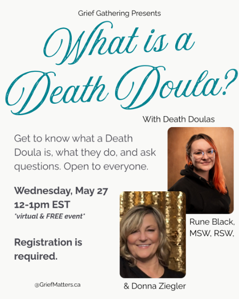 Grief Gatherings - What is a Death Doula? Death Doula Panelist Event